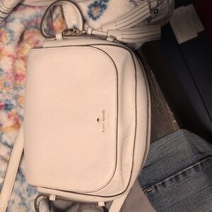Kate Spade Roulette Pebbled Leather Small Saddle Bag